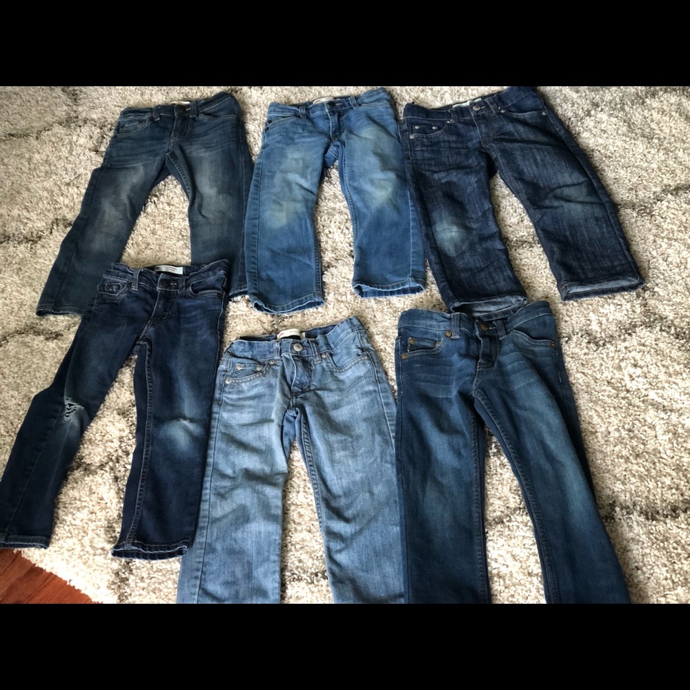 Lot of 6 Levi’s Boys 4T jeans EUC